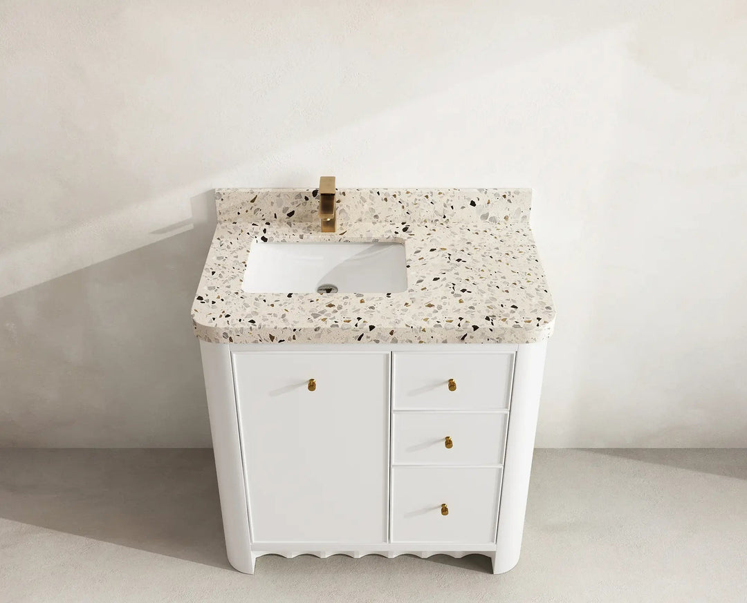 Orlando 36 in. W x 22 in. D Left Offset Sink Bathroom Vanity | 
              
                White
                
                  
             - ORL_WH_CA_GL_36L - photo №23
