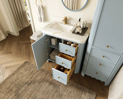 Orlando 36 in. W x 22 in. D Left Offset Sink Bathroom Vanity - Willow Bath and Vanity