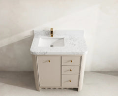 Orlando 36 in. W x 22 in. D Left Offset Sink Bathroom Vanity - photo 19