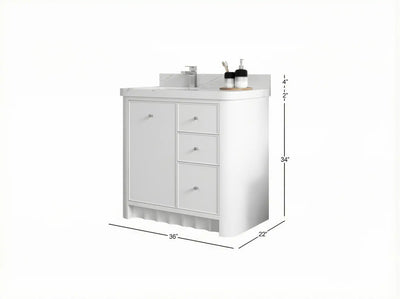 Orlando 36 in. W x 22 in. D Left Offset Sink Bathroom Vanity - Willow Bath and Vanity