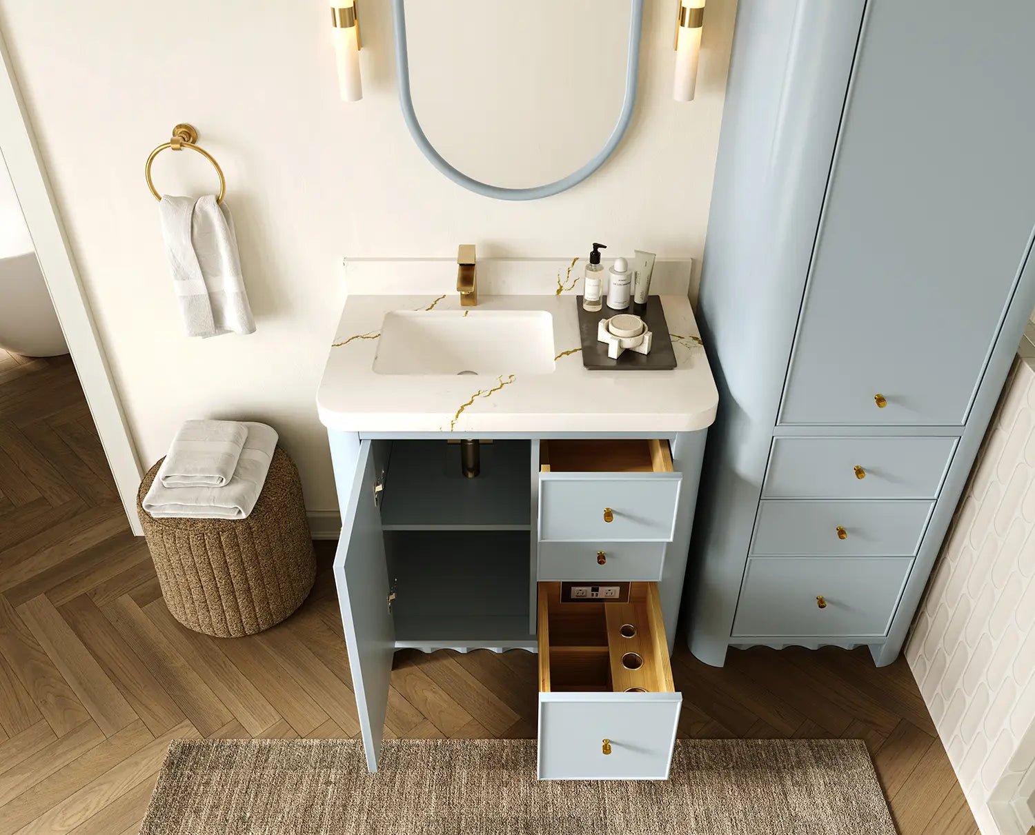 Orlando 36 in. W x 22 in. D Left Offset Sink Bathroom Vanity - Willow Bath and Vanity