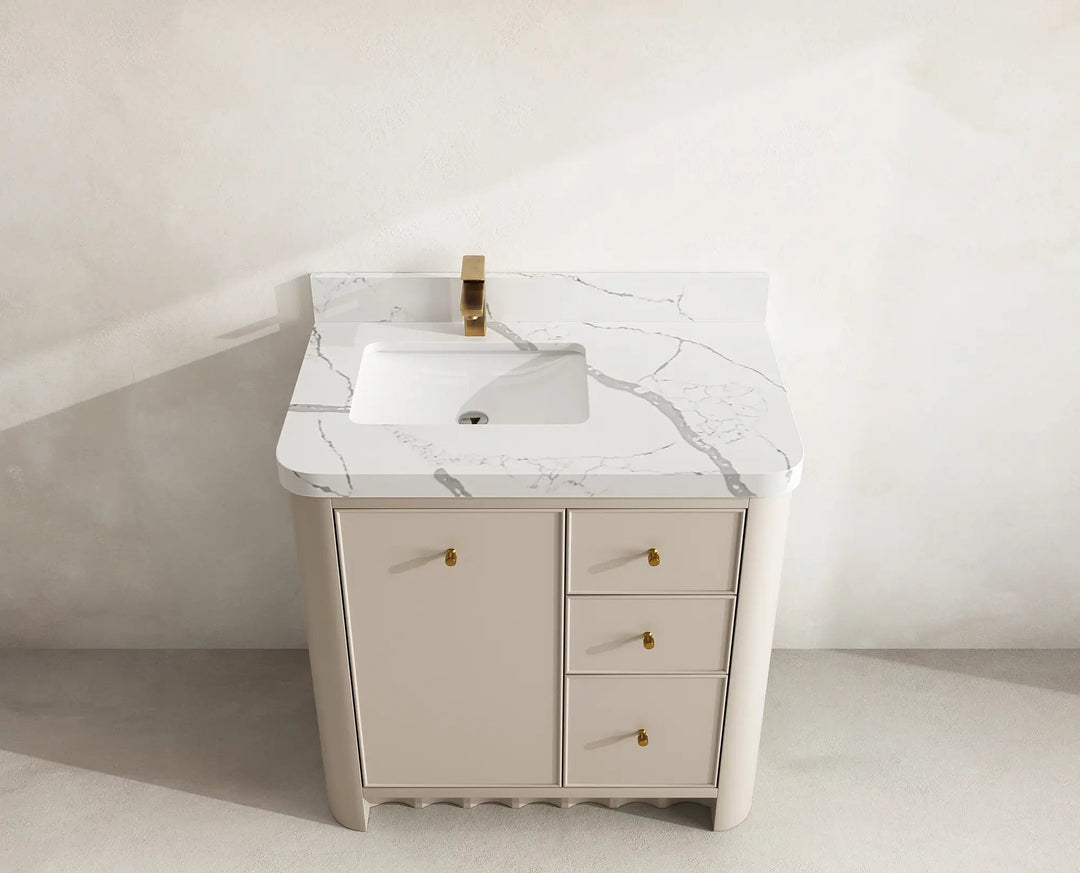 Orlando 36 in. W x 22 in. D Left Offset Sink Bathroom Vanity | 
              
                 Fine Grain Linen Beige
                
                  
             - ORL_FNG_CA_GL_36L - photo №13
