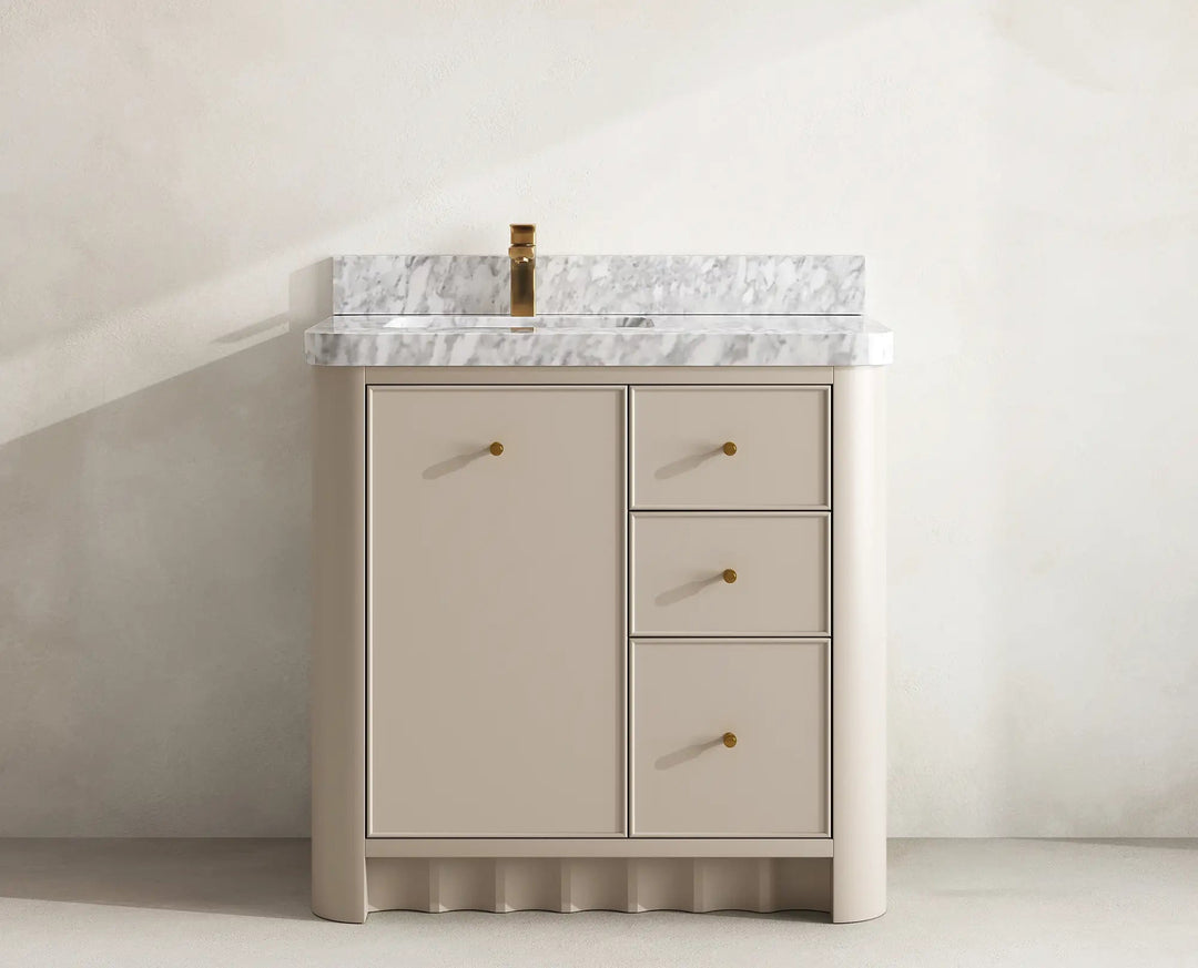 Orlando 36 in. W x 22 in. D Left Offset Sink Bathroom Vanity | 
              
                 Fine Grain Linen Beige
                
                  
             - ORL_FNG_CA_GL_36L - photo №8
