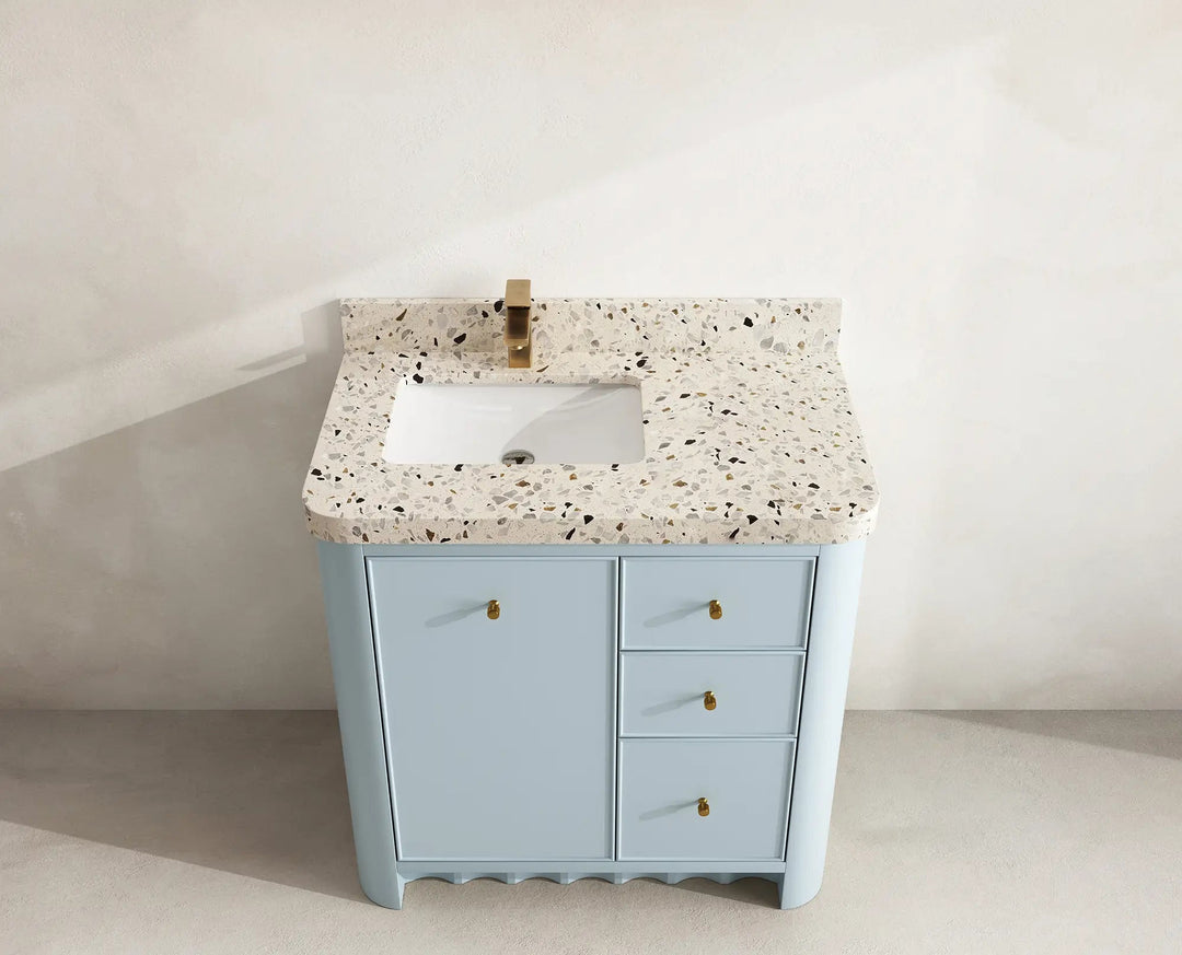 Orlando 36 in. W x 22 in. D Left Offset Sink Bathroom Vanity | 
              
                Blue Heather
                
                  
             - ORL_BLU_CA_GL_36L - photo №25