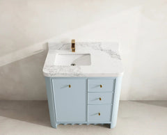 Orlando 36 in. W x 22 in. D Left Offset Sink Bathroom Vanity - photo 13