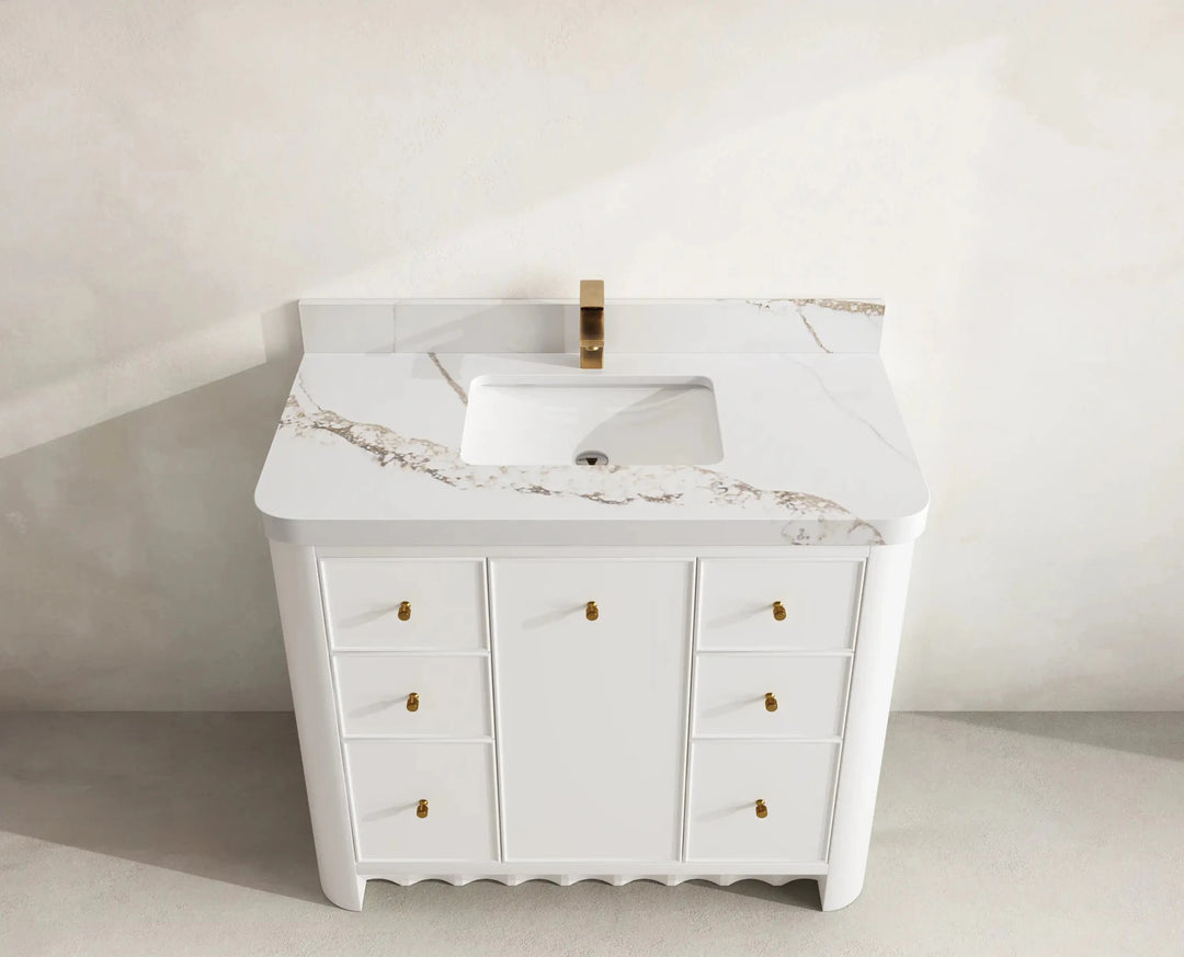 Orlando 42 in. W x 22 in. D Single Sink Bathroom Vanity | 
              
                White
                
                  
             - ORL_WH_CA_LZ_42 - photo №14