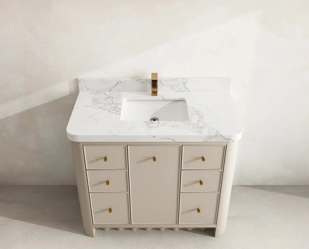 Orlando 42 in. W x 22 in. D Single Sink Bathroom Vanity | 
              
                 Fine Grain Linen Beige
                
                  
             - ORL_FNG_CA_LZ_42 - photo №12