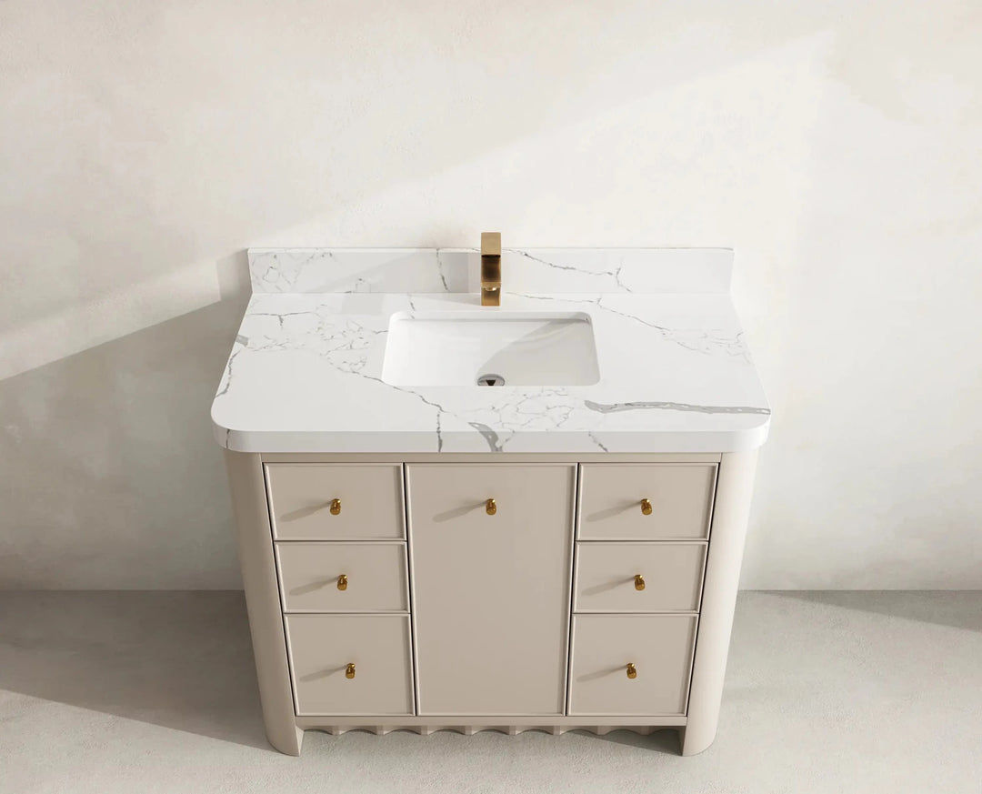 Orlando 42 in. W x 22 in. D Single Sink Bathroom Vanity | 
              
                 Fine Grain Linen Beige
                
                  
             - ORL_FNG_CA_LZ_42 - photo №11
