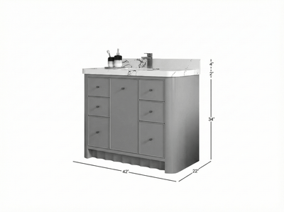 Orlando 42 in. W x 22 in. D Single Sink Bathroom Vanity - Willow Bath and Vanity