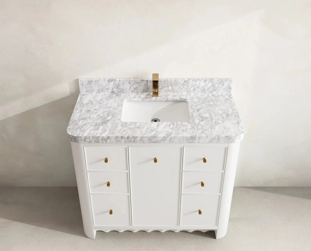 Orlando 42 in. W x 22 in. D Single Sink Bathroom Vanity | 
              
                White
                
                  
             - ORL_WH_CA_LZ_42 - photo №8