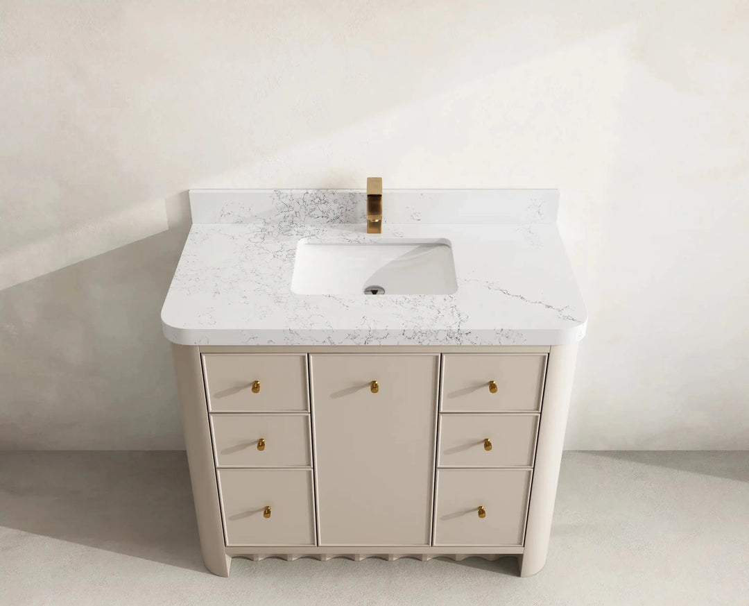 Orlando 42 in. W x 22 in. D Single Sink Bathroom Vanity | 
              
                 Fine Grain Linen Beige
                
                  
             - ORL_FNG_CA_LZ_42 - photo №14