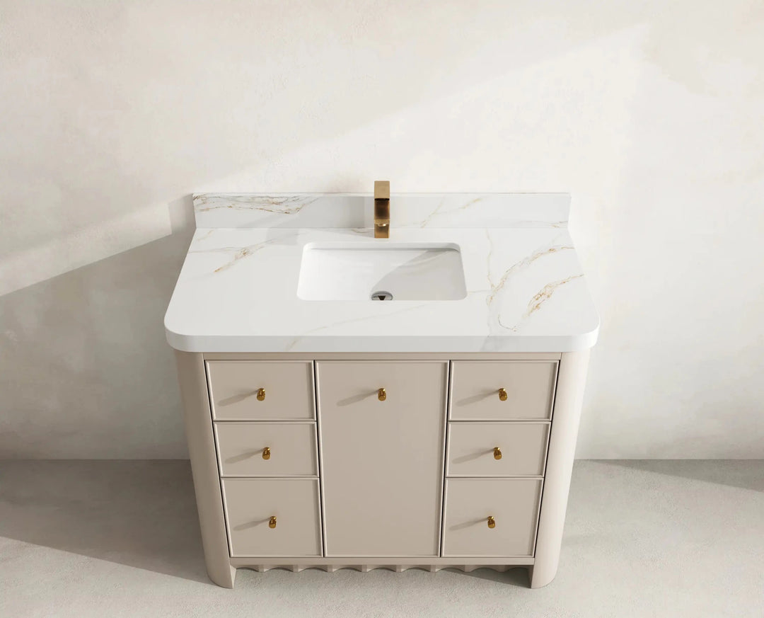 Orlando 42 in. W x 22 in. D Single Sink Bathroom Vanity | 
              
                 Fine Grain Linen Beige
                
                  
             - ORL_FNG_CA_LZ_42 - photo №13