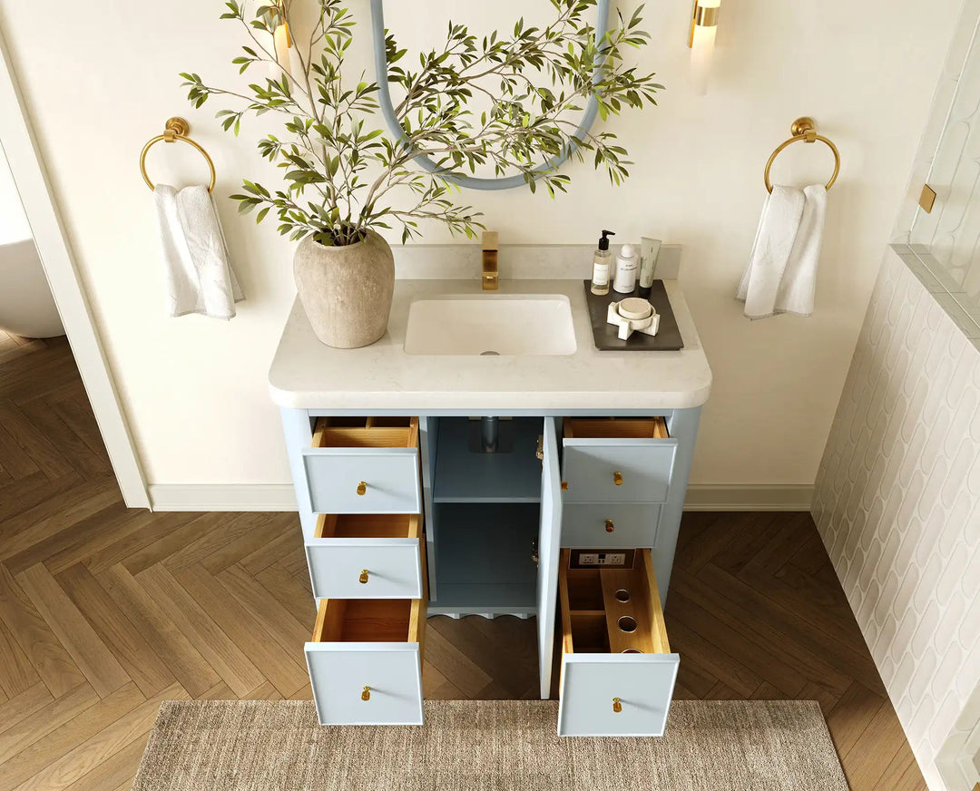Orlando 42 in. W x 22 in. D Single Sink Bathroom Vanity | 
              
                Blue Heather
                
                  
             - ORL_BLU_CA_LZ_42 - photo №4