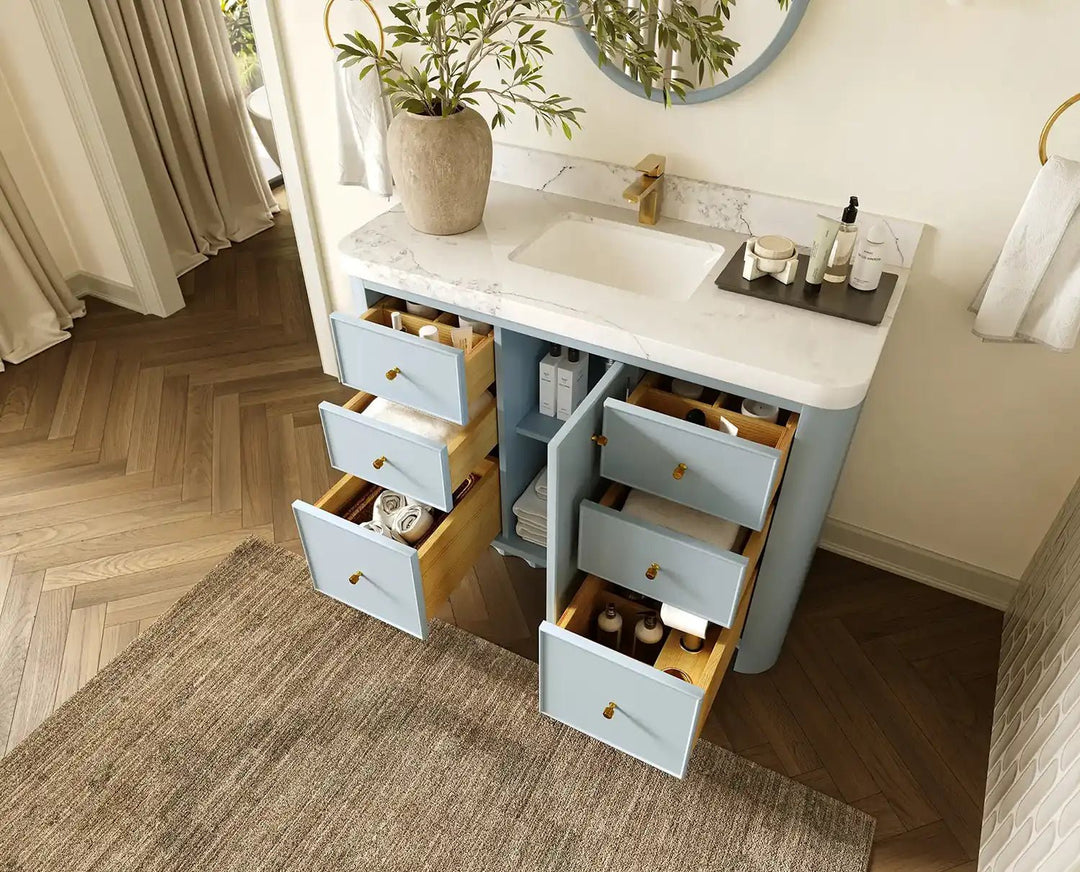 Orlando 48 in. W x 22 in. D Single Sink Bathroom Vanity | 
              
                Blue Heather
                
                  
             - ORL_BLU_CA_LZ_48S - photo №3
