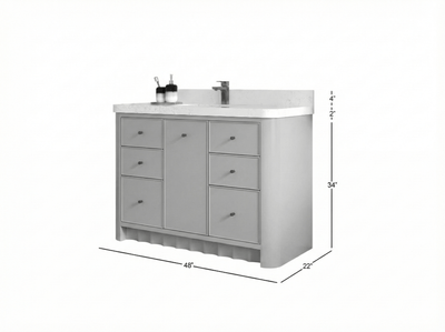 Orlando 48 in. W x 22 in. D Single Sink Bathroom Vanity - Willow Bath and Vanity
