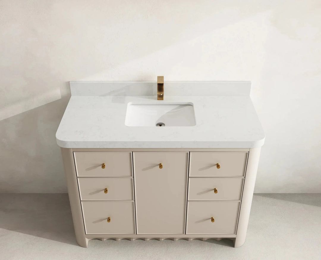 Orlando 48 in. W x 22 in. D Single Sink Bathroom Vanity | 
              
                 Fine Grain Linen Beige
                
                  
             - ORL_FNG_CA_LZ_48S - photo №9