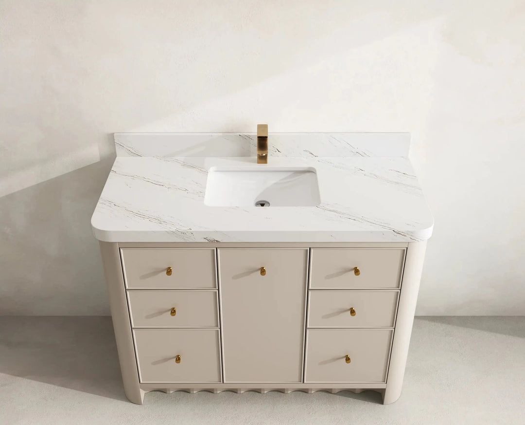 Orlando 48 in. W x 22 in. D Single Sink Bathroom Vanity | 
              
                 Fine Grain Linen Beige
                
                  
             - ORL_FNG_CA_LZ_48S - photo №15