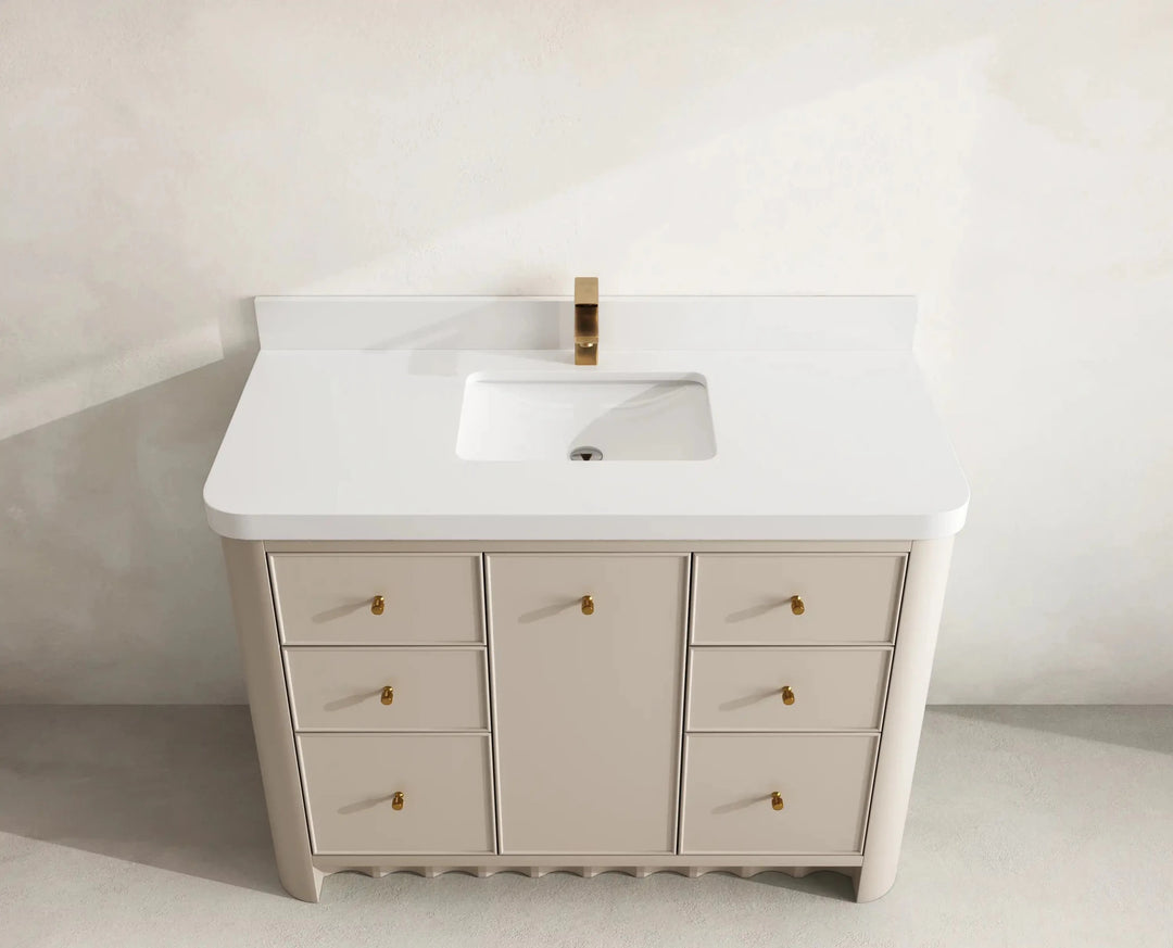 Orlando 48 in. W x 22 in. D Single Sink Bathroom Vanity | 
              
                 Fine Grain Linen Beige
                
                  
             - ORL_FNG_CA_LZ_48S - photo №17
