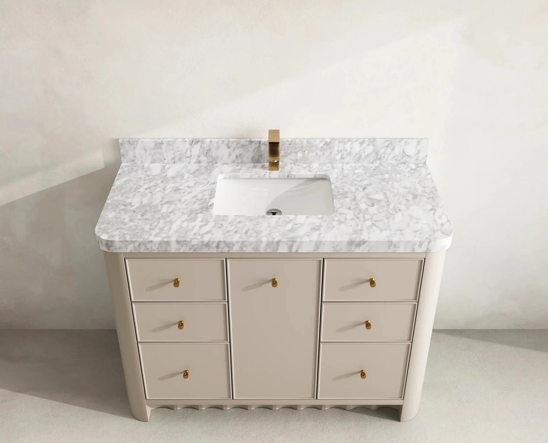 Orlando 48 in. W x 22 in. D Single Sink Bathroom Vanity | 
              
                 Fine Grain Linen Beige
                
                  
             - ORL_FNG_CA_LZ_48S - photo №8