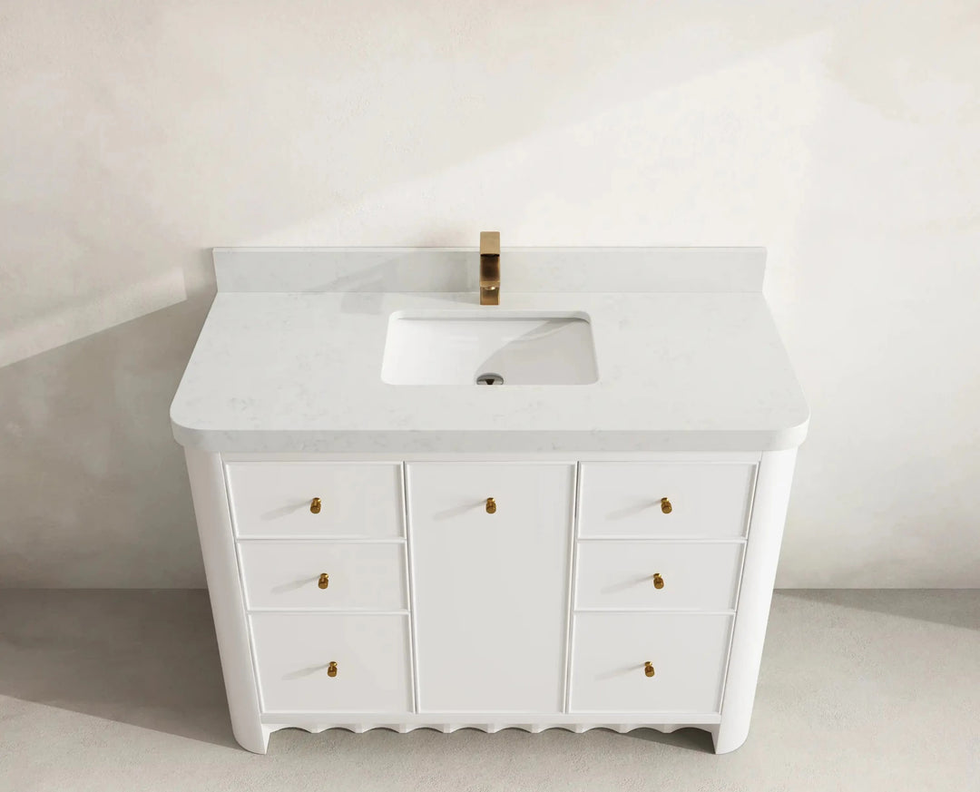 Orlando 48 in. W x 22 in. D Single Sink Bathroom Vanity | 
              
                White
                
                  
             - ORL_WH_CA_LZ_48S - photo №13