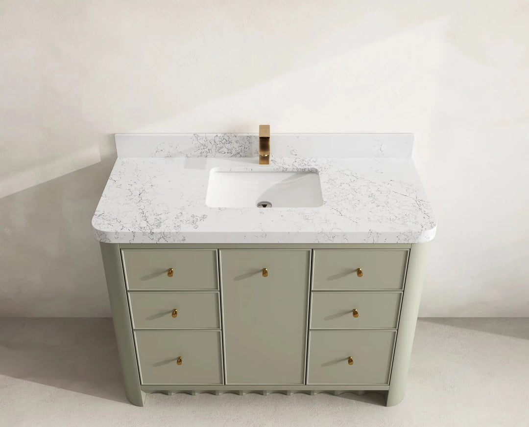 Orlando 48 in. W x 22 in. D Single Sink Bathroom Vanity | 
              
                Evergreen
                
                  
             - ORL_EGN_CA_LZ_48S - photo №14