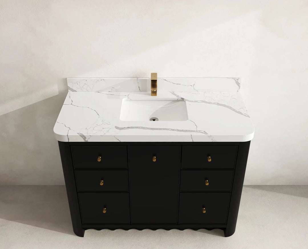 Orlando 48 in. W x 22 in. D Single Sink Bathroom Vanity | 
              
                Black
                
                  
             - ORL_BLK_CA_LZ_48S - photo №11