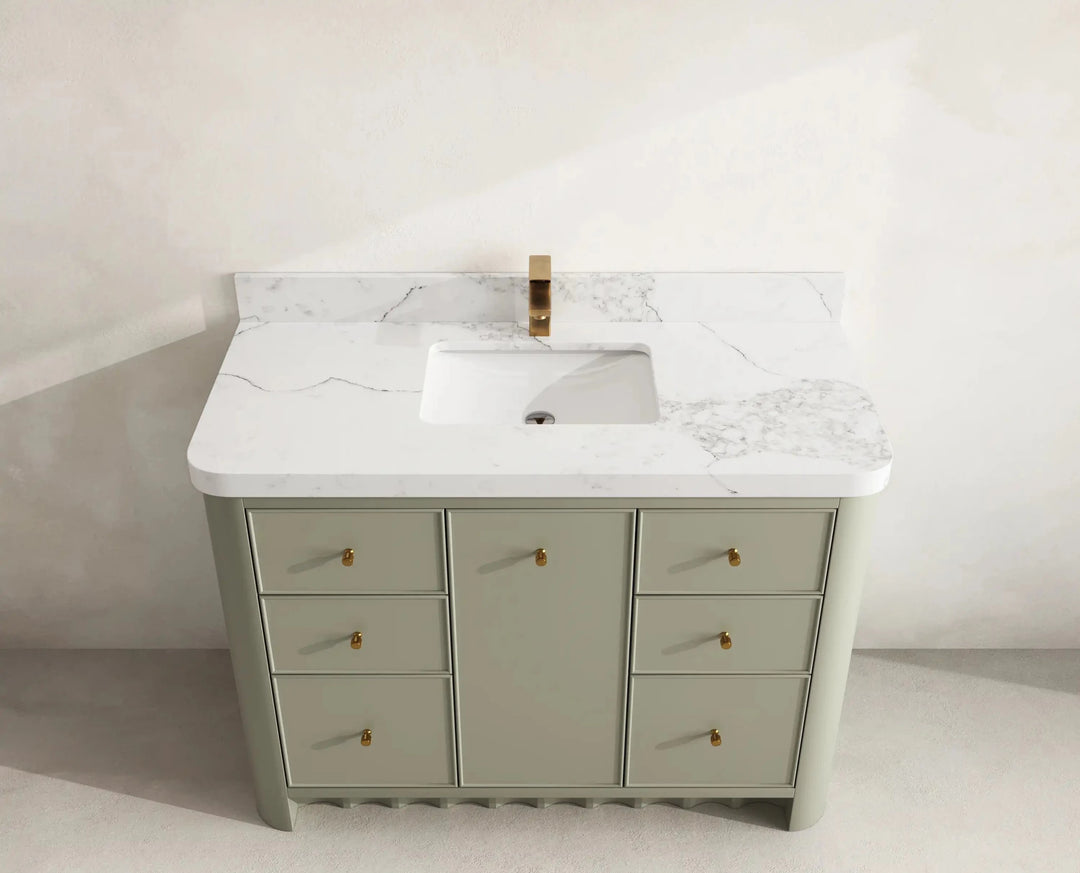 Orlando 48 in. W x 22 in. D Single Sink Bathroom Vanity | 
              
                Evergreen
                
                  
             - ORL_EGN_CA_LZ_48S - photo №12