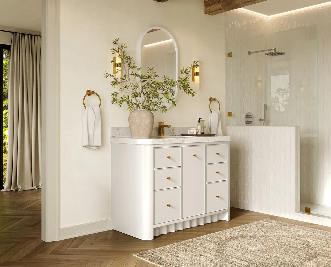 Orlando 48 in. W x 22 in. D Single Sink Bathroom Vanity | 
              
                White
                
                  
             - ORL_WH_CA_LZ_48S - photo №2