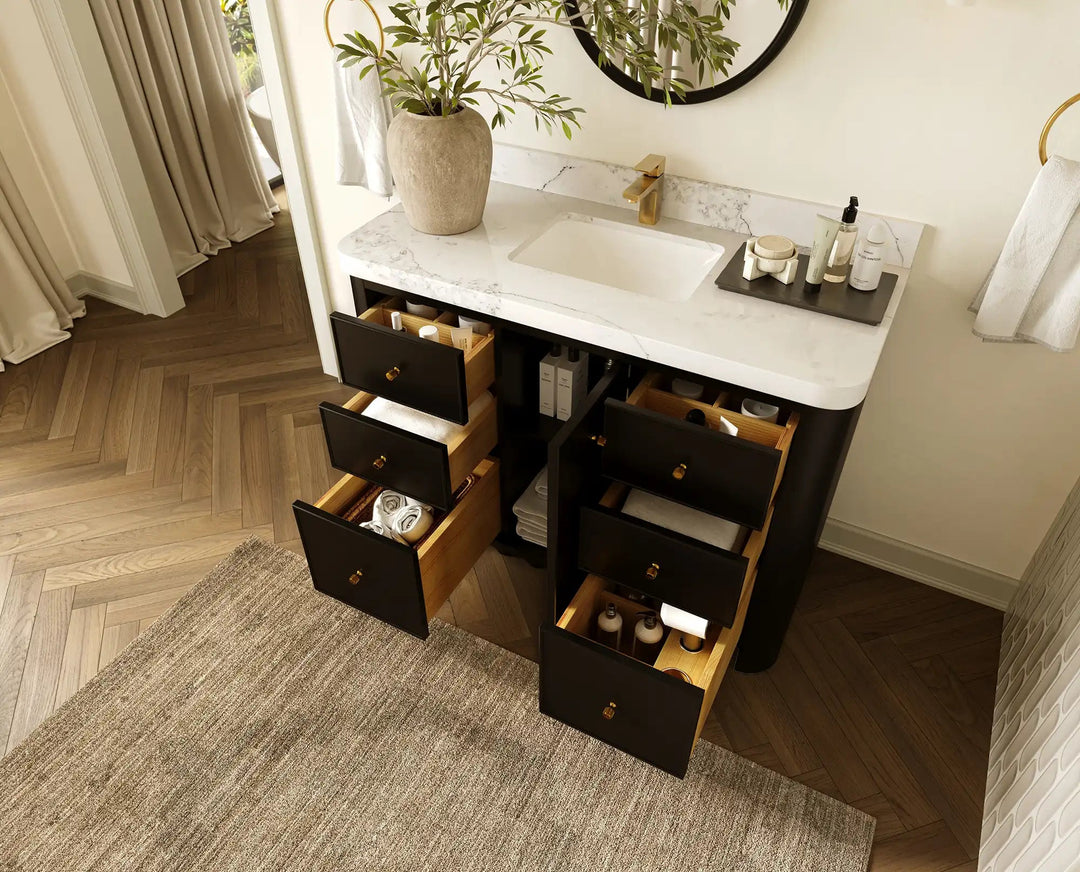 Orlando 48 in. W x 22 in. D Single Sink Bathroom Vanity | 
              
                Black
                
                  
             - ORL_BLK_CA_LZ_48S - photo №3