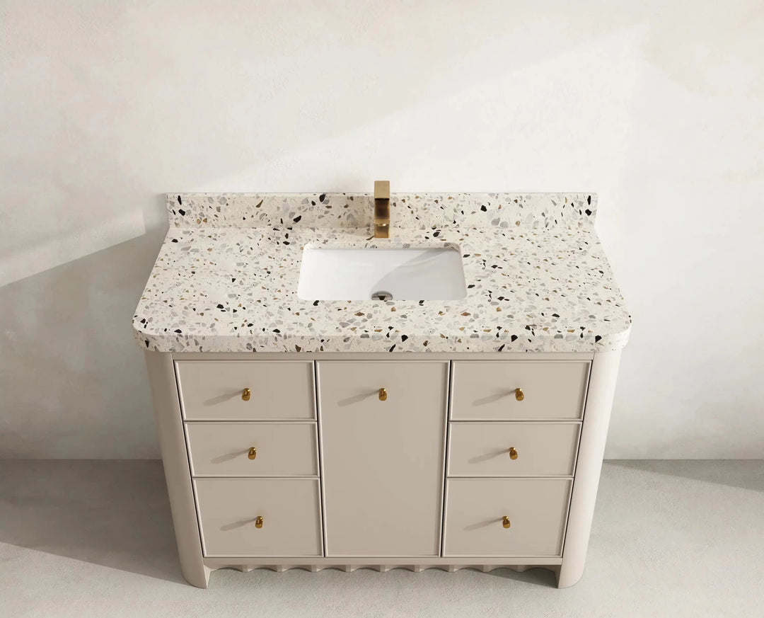 Orlando 48 in. W x 22 in. D Single Sink Bathroom Vanity | 
              
                 Fine Grain Linen Beige
                
                  
             - ORL_FNG_CA_LZ_48S - photo №16