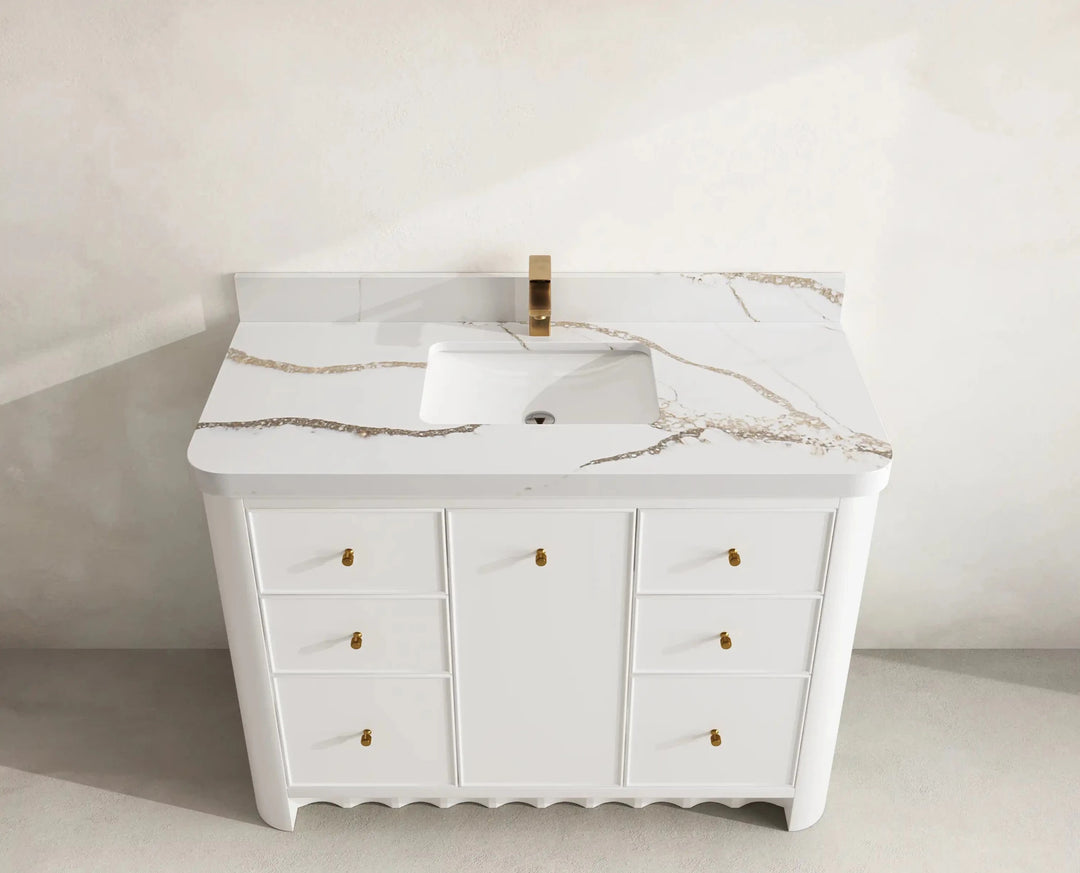 Orlando 48 in. W x 22 in. D Single Sink Bathroom Vanity | 
              
                White
                
                  
             - ORL_WH_CA_LZ_48S - photo №8