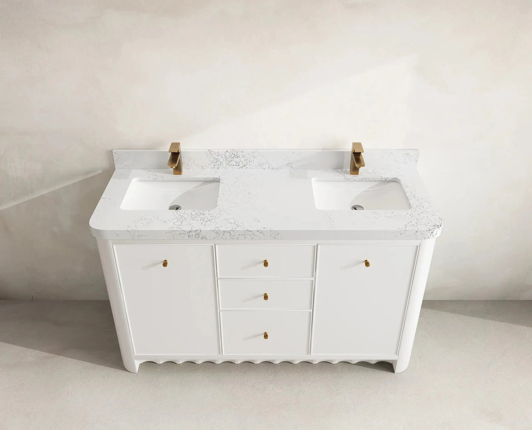 Orlando 60 in. W x 22 in. D Double Sink Bathroom Vanity | 
              
                White
                
                  
             - ORL_WH_CA_GL_60D - photo №13