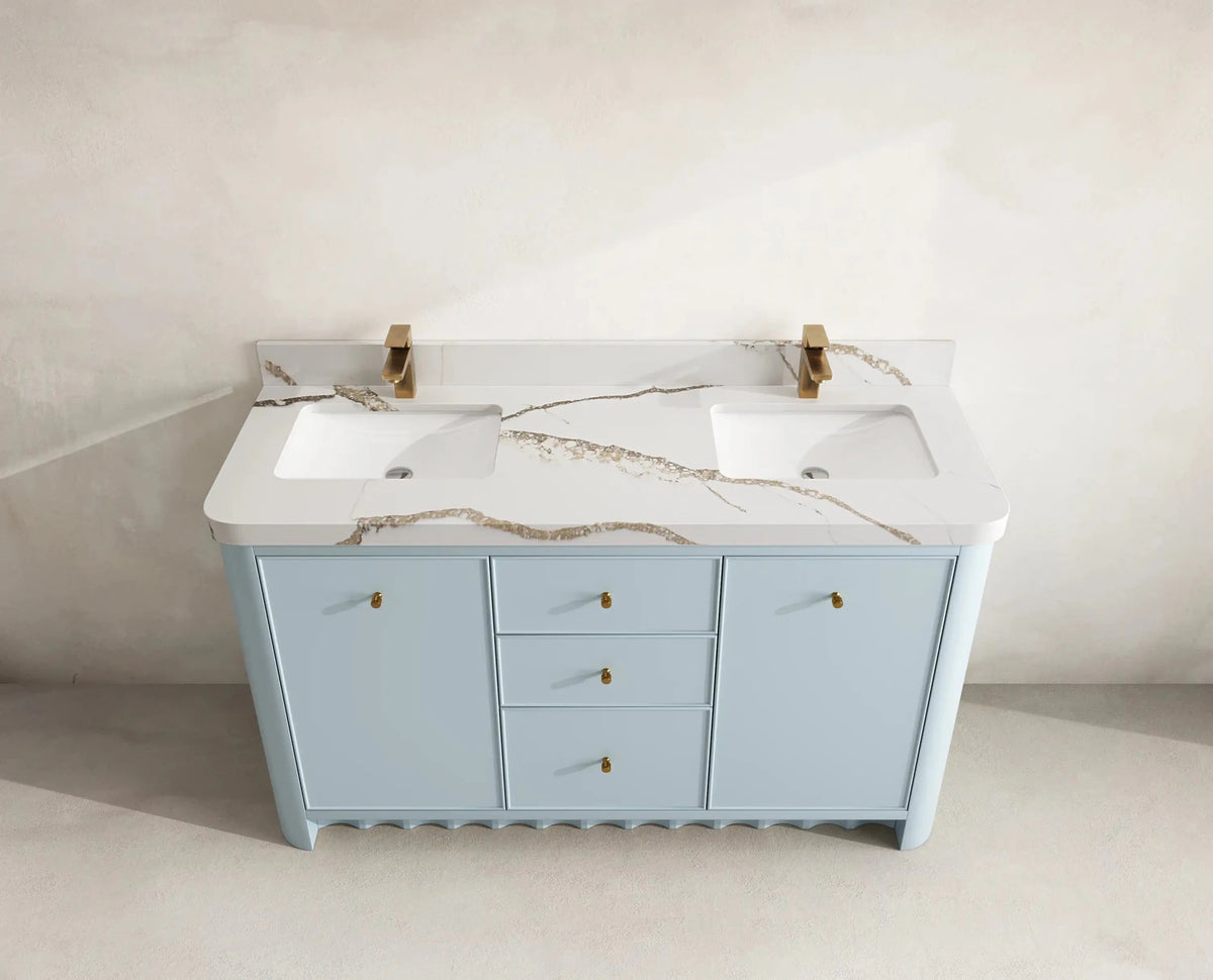 Orlando 60 in. W x 22 in. D Double Sink Bathroom Vanity - Willow Bath and Vanity