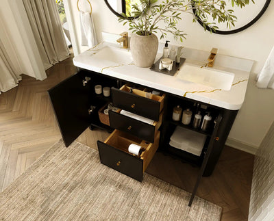 Orlando 60 in. W x 22 in. D Double Sink Bathroom Vanity - Willow Bath and Vanity