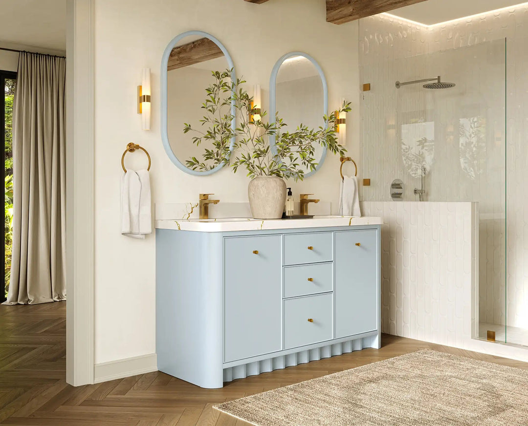 Orlando 60 in. W x 22 in. D Double Sink Bathroom Vanity | 
              
                Blue Heather
                
                  
             - ORL_BLU_CA_GL_60D - photo №2