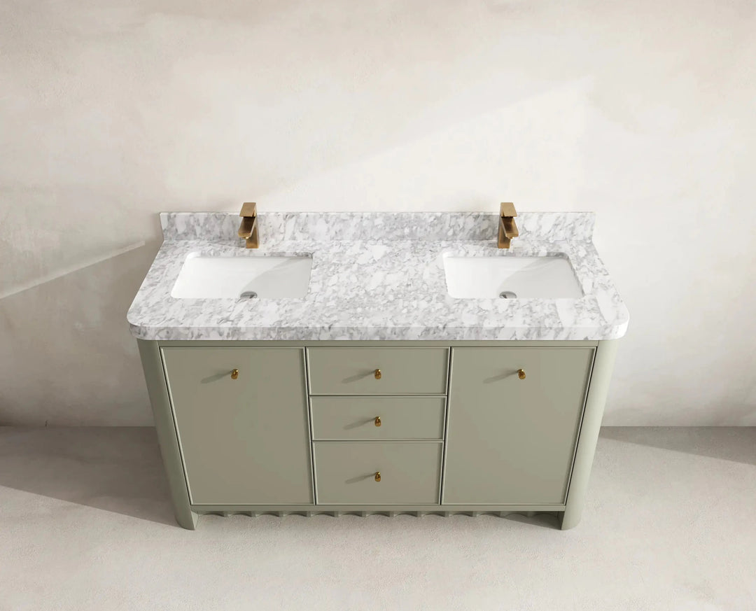 Orlando 60 in. W x 22 in. D Double Sink Bathroom Vanity | 
              
                Evergreen
                
                  
             - ORL_EGN_CA_GL_60D - photo №8