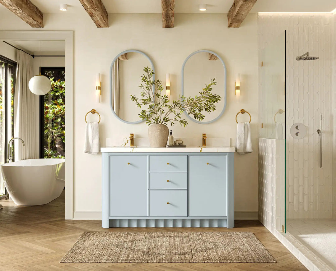 Orlando 60 in. W x 22 in. D Double Sink Bathroom Vanity | 
              
                Blue Heather
                
                  
             - ORL_BLU_CA_GL_60D - photo №5