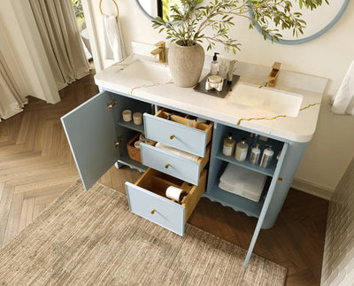 Orlando 60 in. W x 22 in. D Double Sink Bathroom Vanity - Willow Bath and Vanity