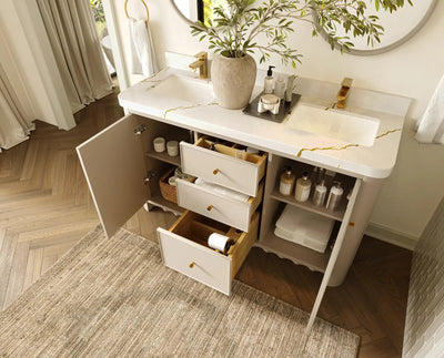 Orlando 60 in. W x 22 in. D Double Sink Bathroom Vanity - Willow Bath and Vanity