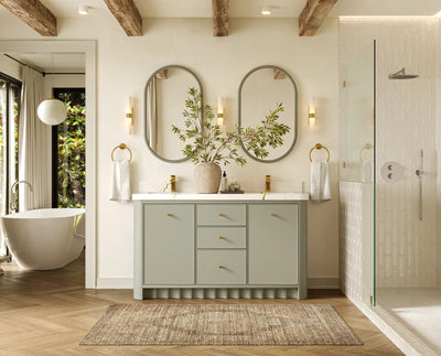 Orlando 60 in. W x 22 in. D Double Sink Bathroom Vanity - Willow Bath and Vanity