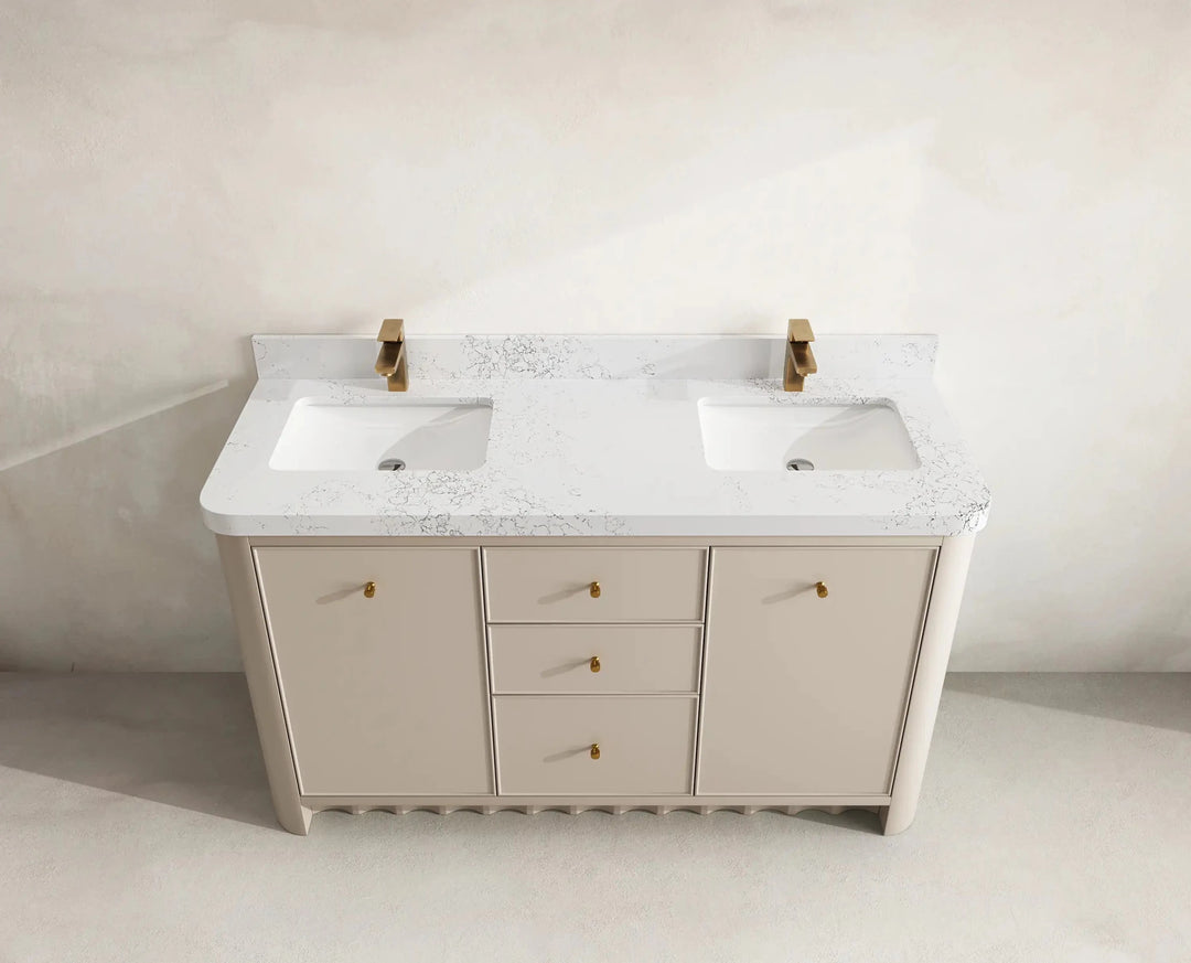 Orlando 60 in. W x 22 in. D Double Sink Bathroom Vanity | 
              
                 Fine Grain Linen Beige
                
                  
             - ORL_FNG_CA_GL_60D - photo №13