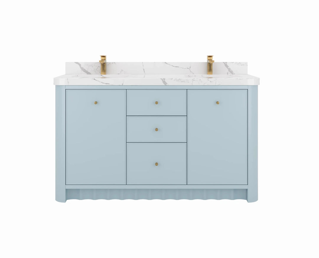 Orlando 60 in. W x 22 in. D Double Sink Bathroom Vanity | 
              
                Blue Heather
                
                  
             - ORL_BLU_CA_GL_60D - photo №1