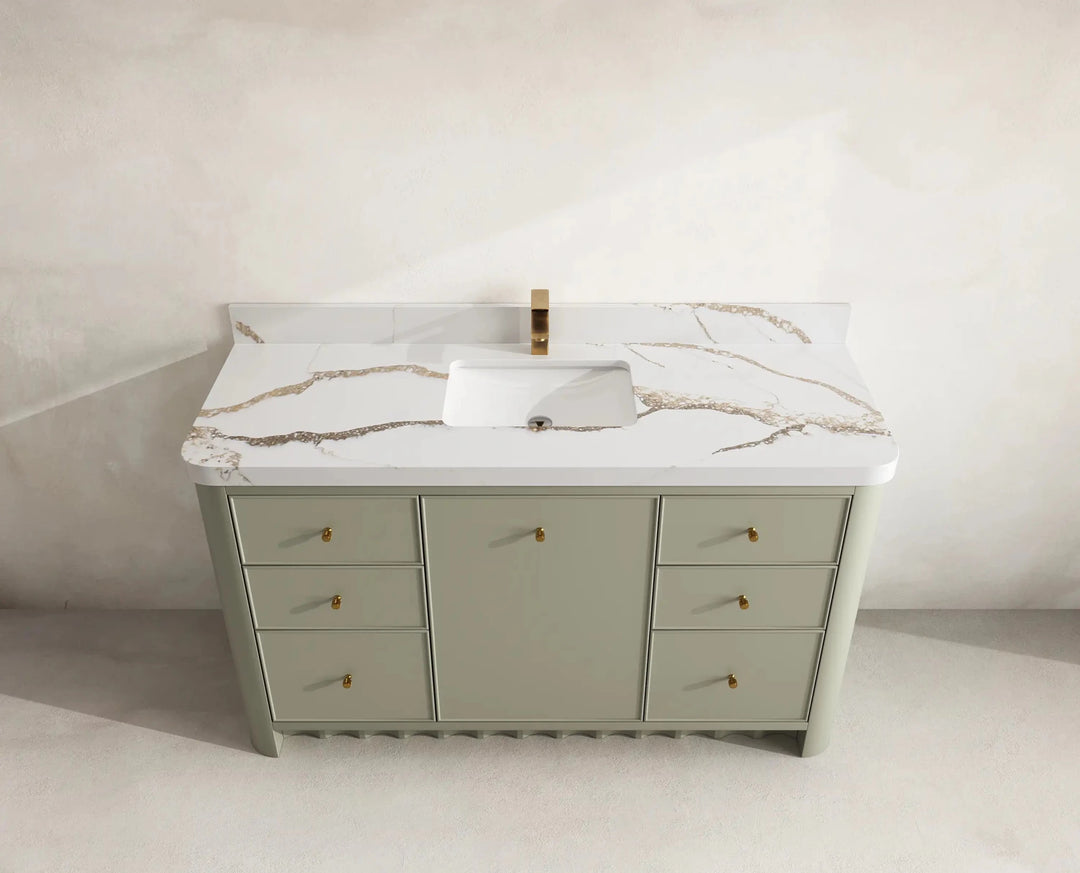 Orlando 60 in. W x 22 in. D Single Sink Bathroom Vanity | 
              
                Evergreen
                
                  
             - ORL_EGN_CA_GL_60S - photo №9