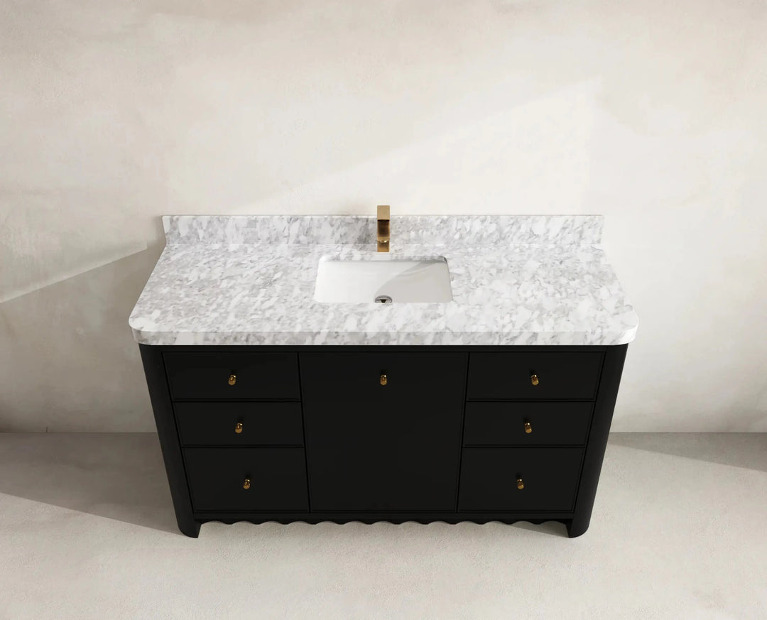 Orlando 60 in. W x 22 in. D Single Sink Bathroom Vanity | 
              
                Black
                
                  
             - ORL_BLK_CA_GL_60S - photo №7