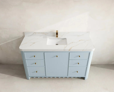 Orlando 60 in. W x 22 in. D Single Sink Bathroom Vanity - Willow Bath and Vanity