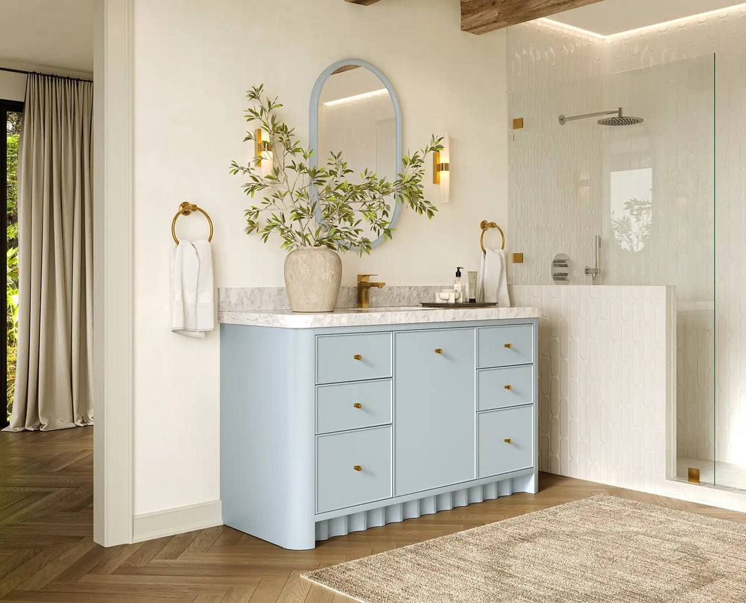 Orlando 60 in. W x 22 in. D Single Sink Bathroom Vanity | 
              
                Blue Heather
                
                  
             - ORL_BLU_CA_GL_60S - photo №2