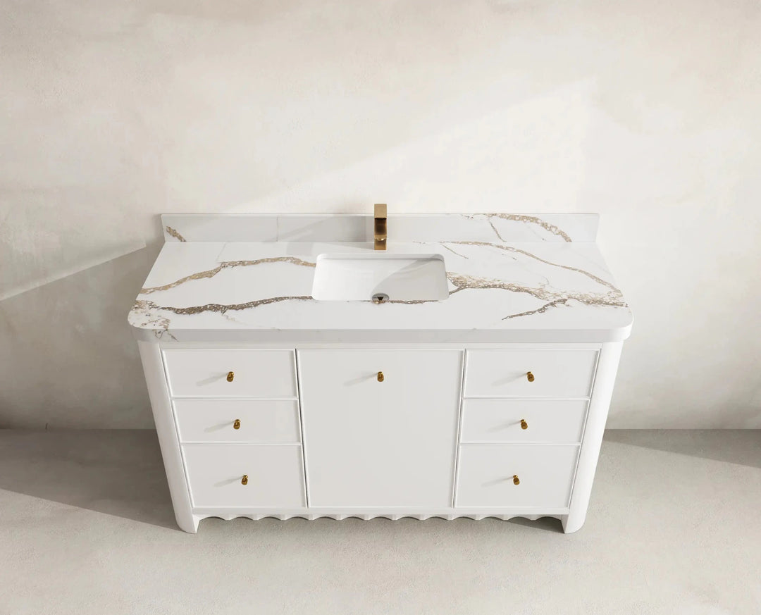 Orlando 60 in. W x 22 in. D Single Sink Bathroom Vanity | 
              
                White
                
                  
             - ORL_WH_CA_GL_60S - photo №9