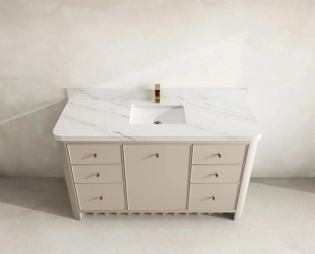 Orlando 60 in. W x 22 in. D Single Sink Bathroom Vanity | 
              
                 Fine Grain Linen Beige
                
                  
             - ORL_FNG_CA_GL_60S - photo №14