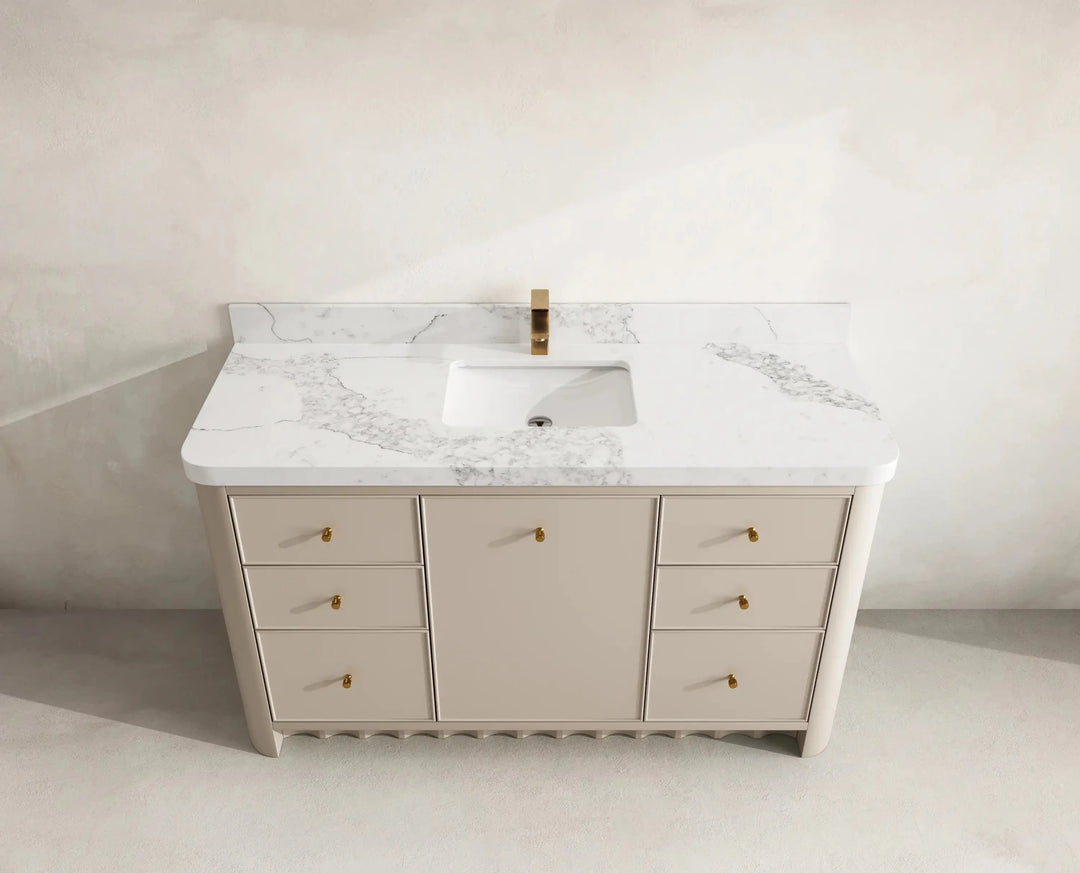 Orlando 60 in. W x 22 in. D Single Sink Bathroom Vanity | 
              
                 Fine Grain Linen Beige
                
                  
             - ORL_FNG_CA_GL_60S - photo №11
