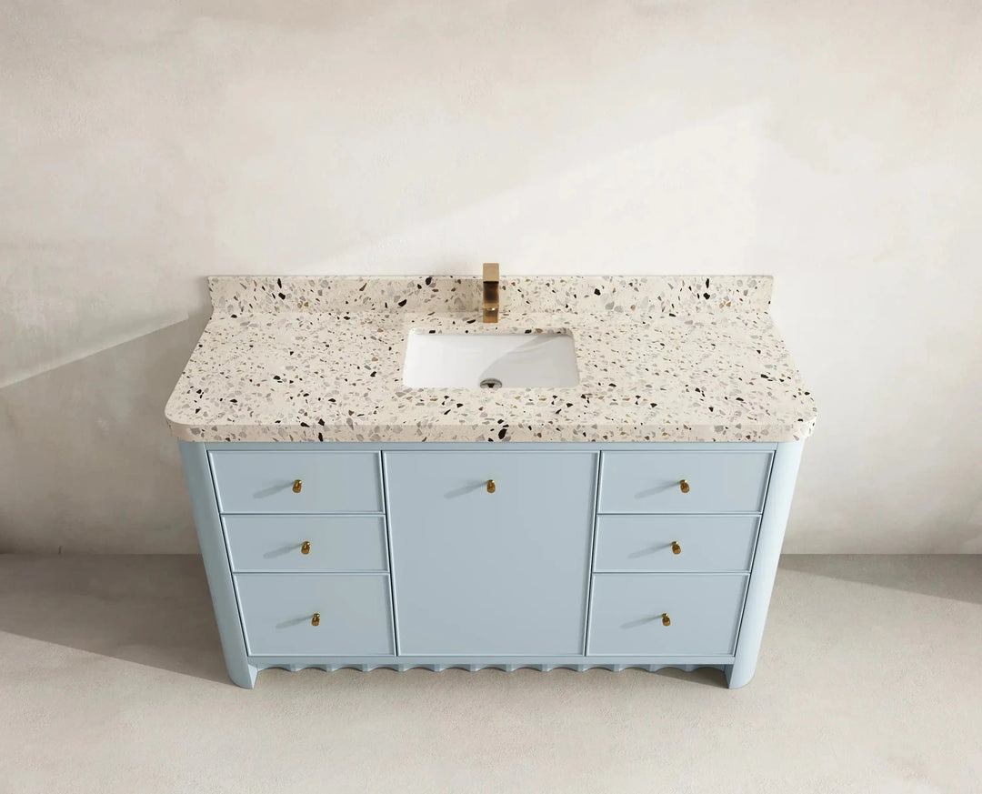 Orlando 60 in. W x 22 in. D Single Sink Bathroom Vanity | 
              
                Blue Heather
                
                  
             - ORL_BLU_CA_GL_60S - photo №15